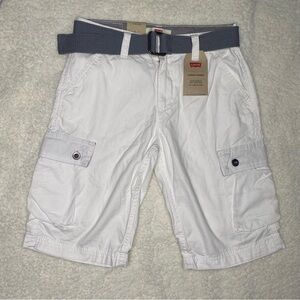 NEW Levis Boys Cargo Shorts Youth White  Size 12 Waist 26